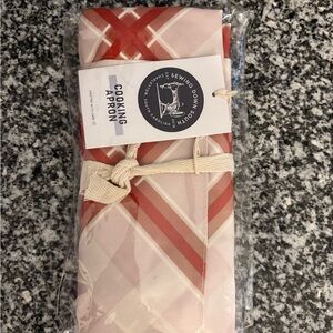 Chic Red and White Plaid Apron